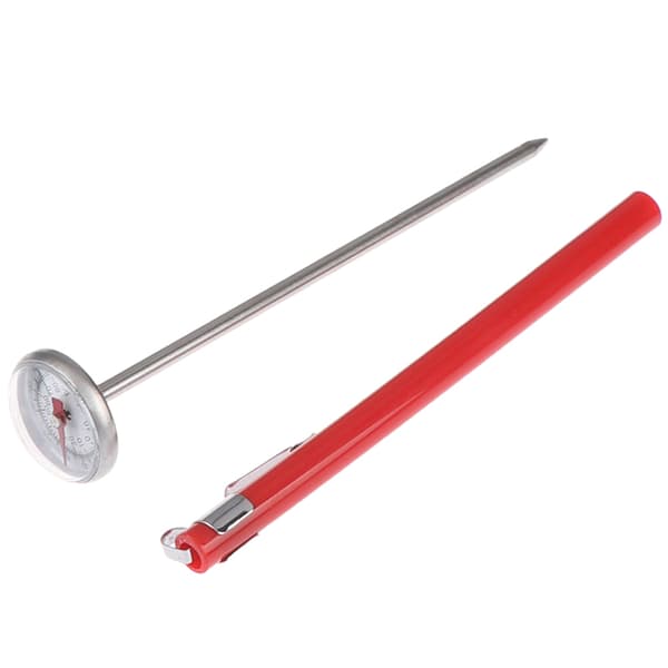 Rostfritt stål Jordtermometer 127mm Stamdisplay 0-100 grader