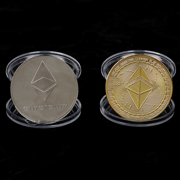 Creative Ethereum Coin Ethereum Art Collection Fysiskt minnesmärke Silver