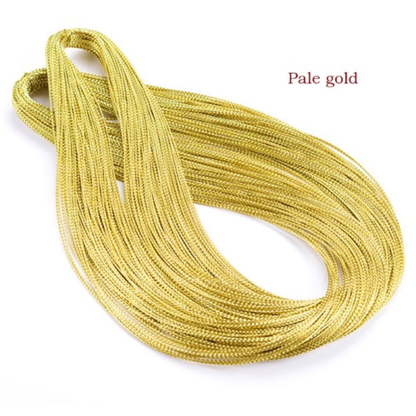 100m rep Guld Silver Sladd Presentförpackning String Metallic Jewel Light gold