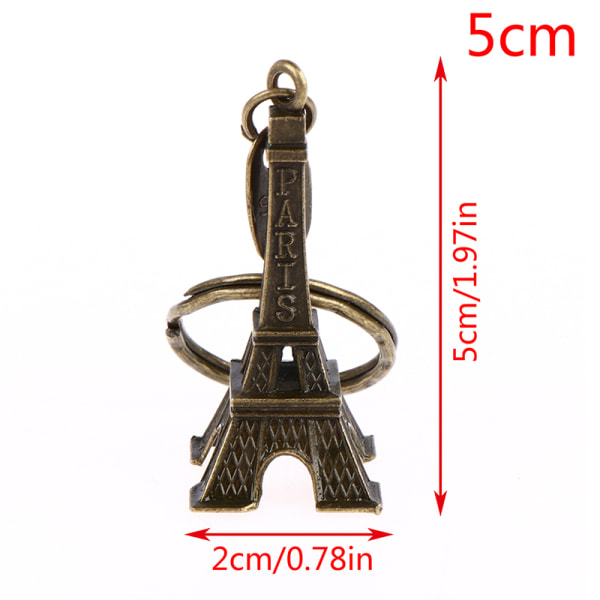 Retro Paris Eiffeltorn Modell Hem Skrivbord Brons Metall Staty 5CM