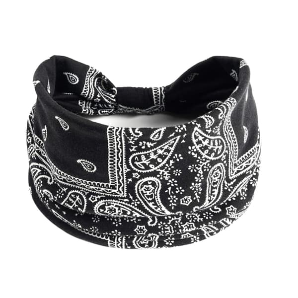 Boho Knot Turbans Yoga Elastic Head Wrap Printed Pannband Green
