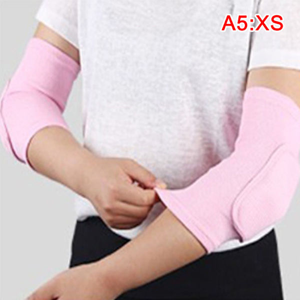 2 ST Elastiska armbågsskydd förtjockade svamparmbågsknäskydd Pink XS