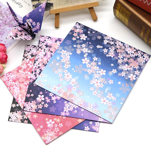 60/65 st Space Star Flower Origami Paper Dubbelsidig Vikning D C:60Pcs