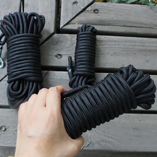 Svart Nylon Hundkoppel Utomhus promenadträning För Medium Large S