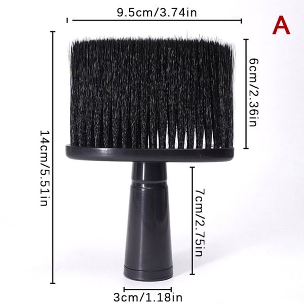 Soft Neck Face Duster Brushes Barber Hair Clean Hairbrush Skägg Black