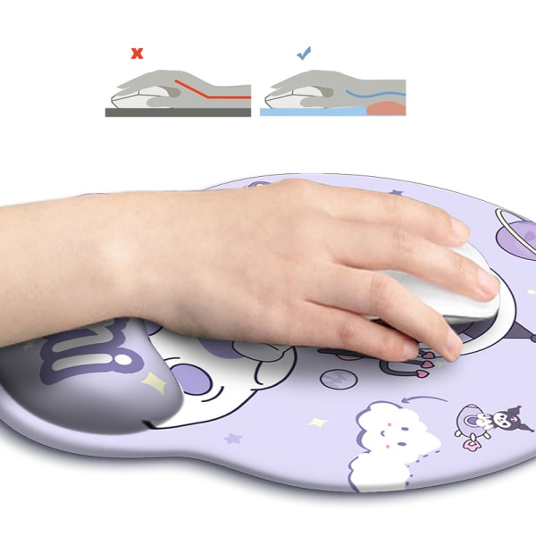 Silikon Wrist 3D Pad 1 st Set e Cartoon Coolommy Mouse Pad Wr A4 Cinnamoroll