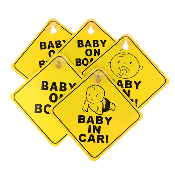 Baby ombord säkerhetsbil fönster sugkopp varningsskylt 3#