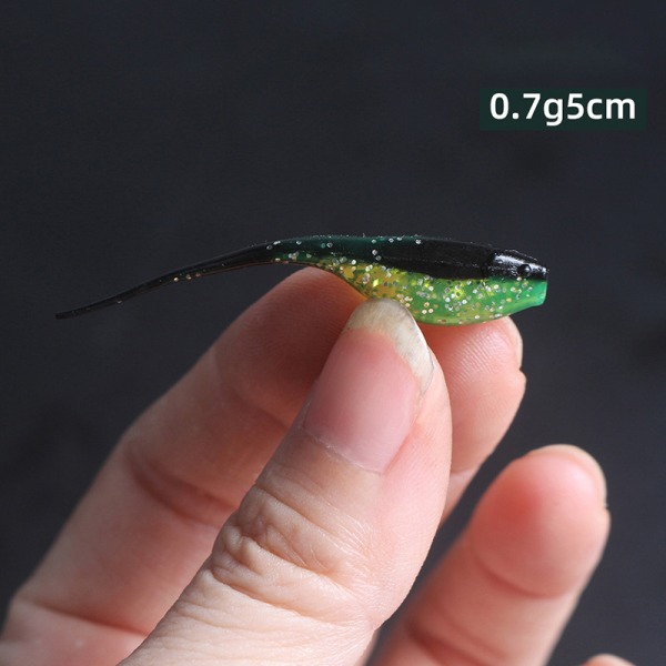 10ST Liten grodyngel Mjukt bete Lure Mini Fiskedrag 0,75g 5cm