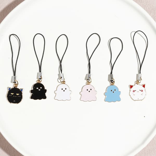 Cartoon Metal Anime Ghost Demon Phone Rep Keychain Lovers Mobi A2