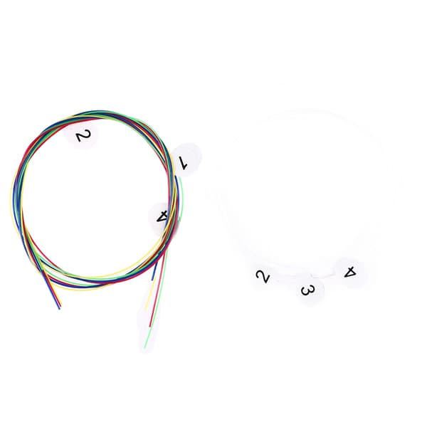 4 ST Ukulele gitarrsträngar Färgglada nylon för set White--Bulk pack