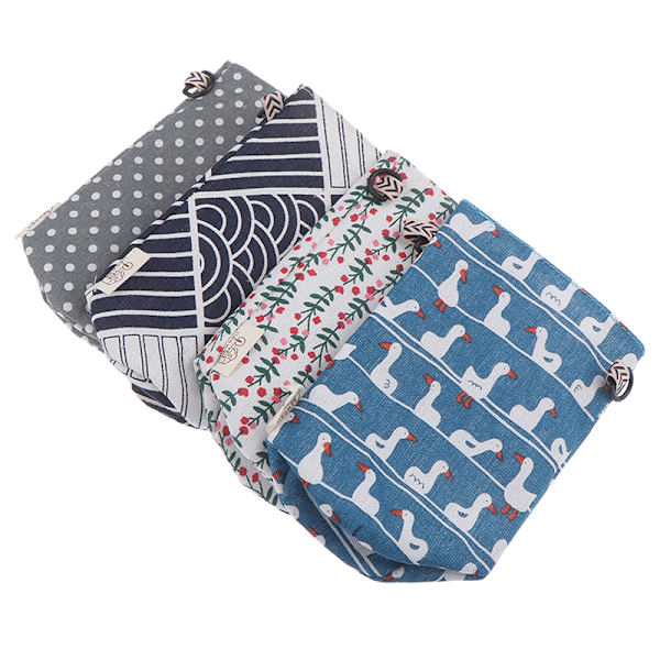 Modern Style Portable Bottle Cover väskor Blommönster Bomull B