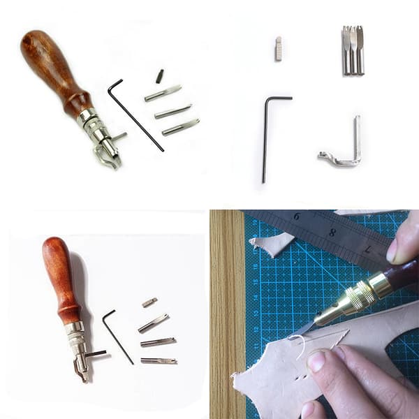 7 i 1 Multipurpose Leather Craft Tool Sy&Crease Läderkant