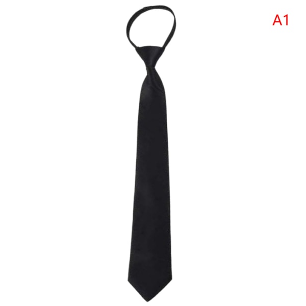 Svart Clip On Herr Slips Säkerhetsslipsar För män Kvinnor Unisex Tie Cl black