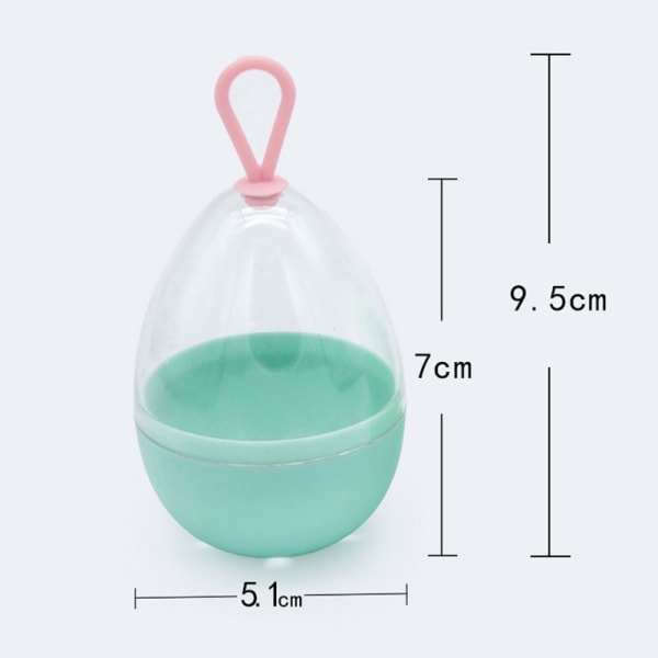 Tom Transparent Puffs Case Förvaringsväska Bärbar svamp Pink