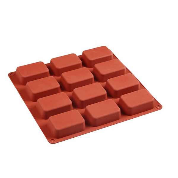 12 hålrum Non-stick Mini Brownie Pan Bröd Pan Silikon Mini