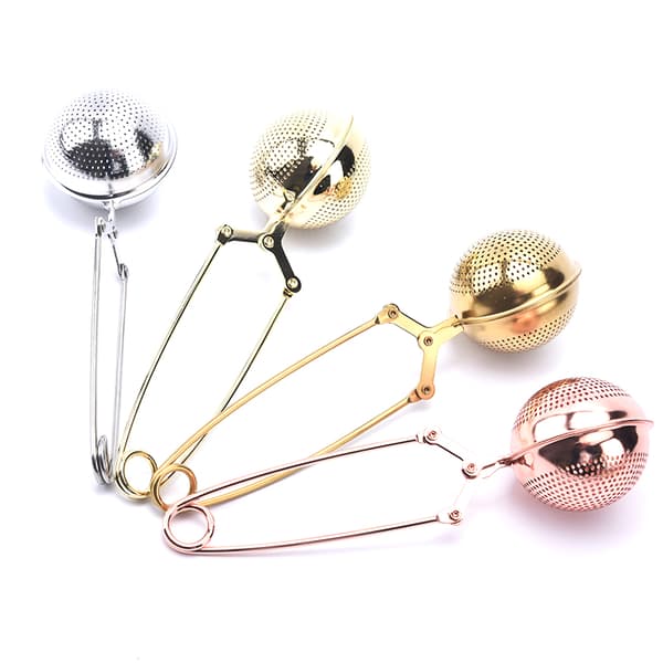 1 ST Te Infuser Rostfritt stål Sphere Tea Sil Kryddfilt Rose Gold
