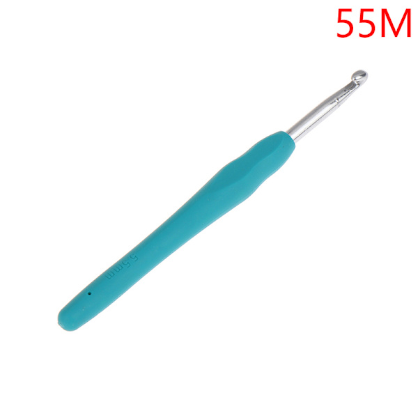 1 st 2,0-6,0 mm Rainbow Mjukt Handtag Virkat Gummi Handtag Virkat 5.5mm