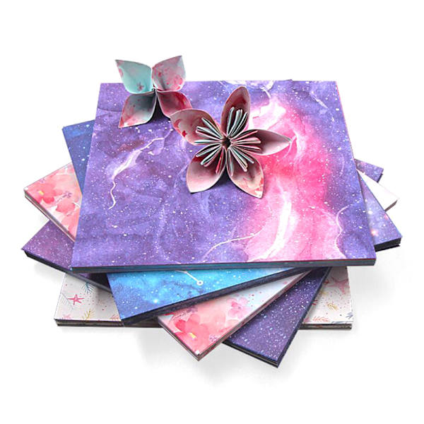 60/65 st Space Star Flower Origami Paper Dubbelsidig Vikning D C:60Pcs