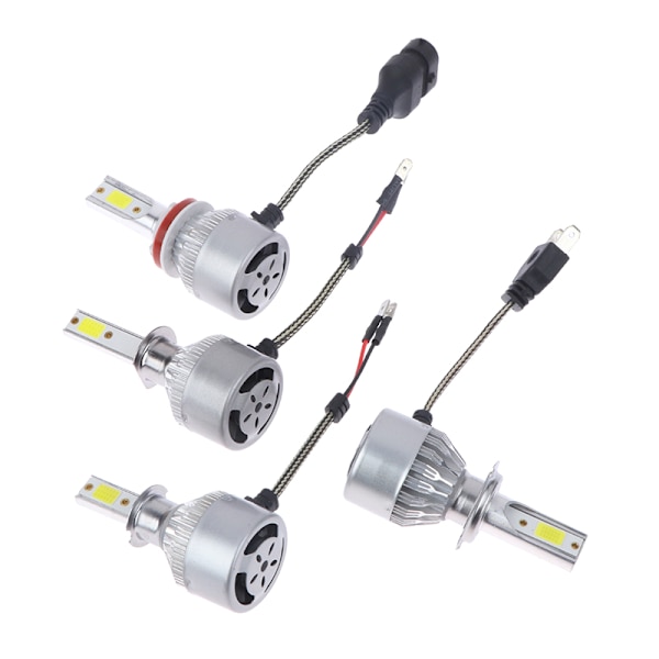 H1 H7 H11 COB Bil LED-strålkastare Glödlampor Hi-Lo Beam 36W 16000LM 60 H3