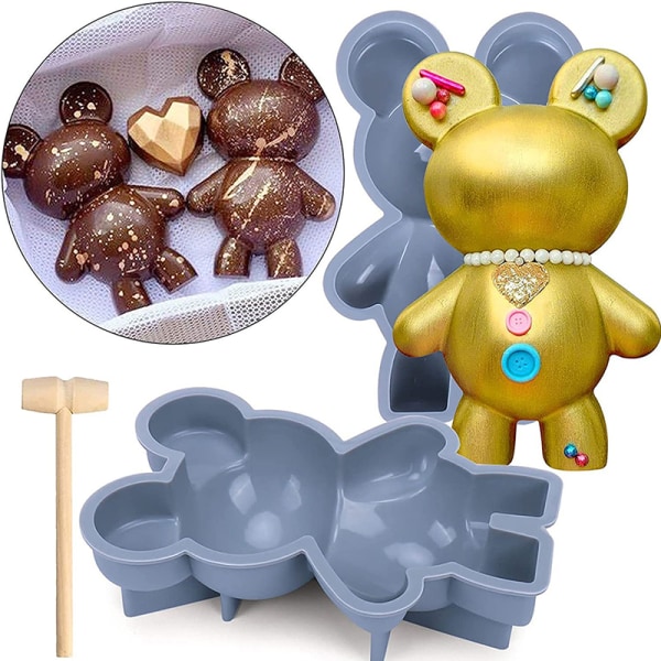 3D Bear Chocolate Silikon Form DIY Mousse Cake Mould For Cake A