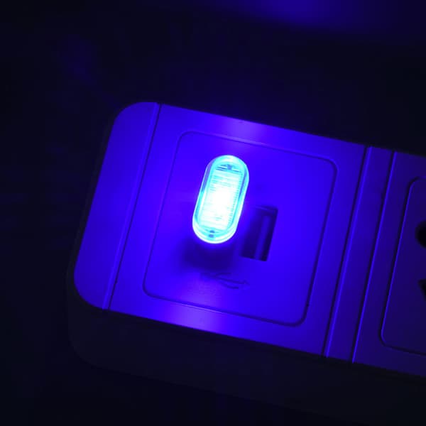 1 PC USB LED-billjus Auto Interiör Atmosfär Ljus Dekorativ Blue