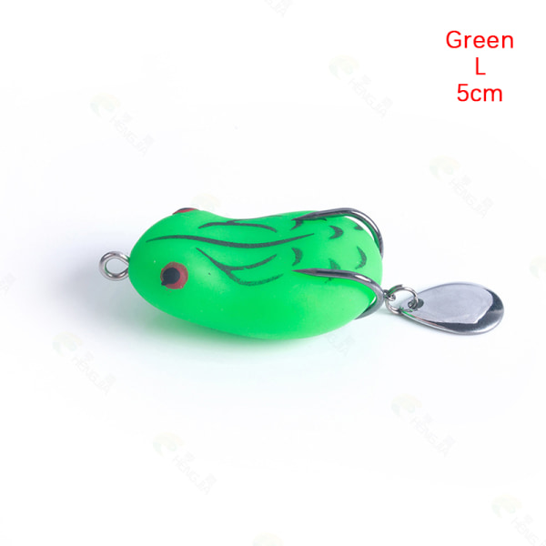Gummigroda Fiskedrag Med balansvikt Sked Flytande Ar Green L 5cm