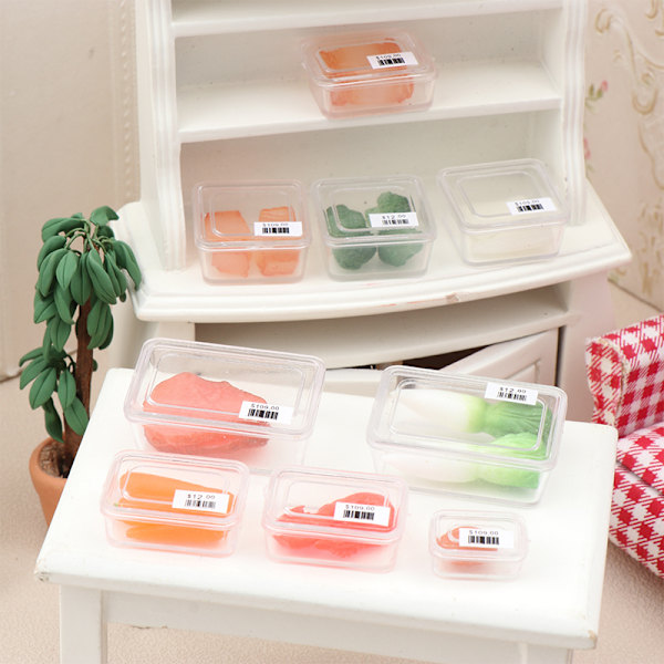 1 Box 1:12 Dockhus Mini grönsak Havsabalone/räkor/broccoli C