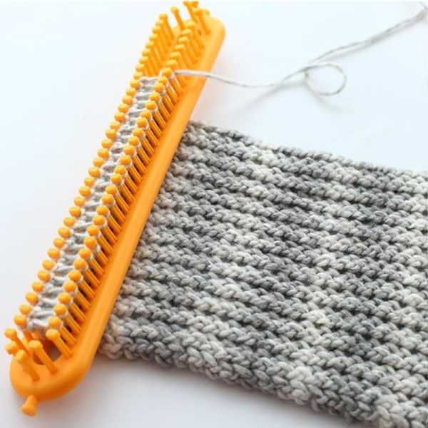Rektangelhalsduk Stickvävsset Set Syscarfs DIY Craft Blue