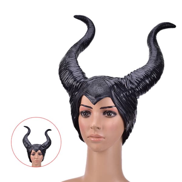 Halloween Hat Horns Cosplay Maleficent Evil Queen Headpiece Hea