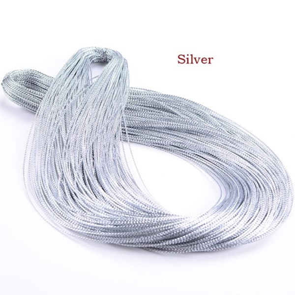 100m rep Guld Silver Sladd Presentförpackning String Metallic Jewel Light gold