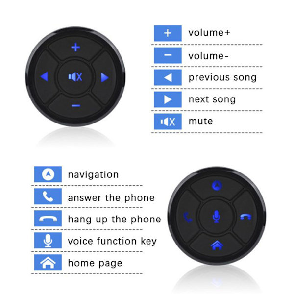 Universal Car Steering Wheel Remote Controller 10 Key Remote Co