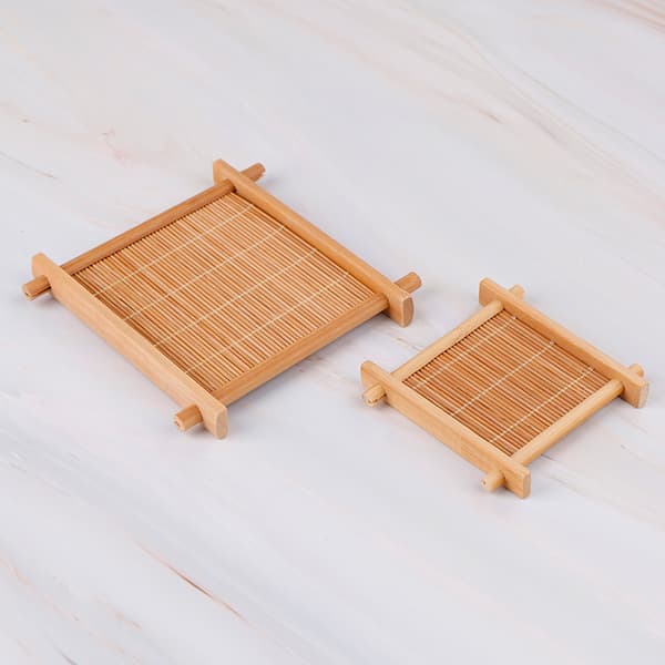 bambu kopp matta te tillbehör bord bordstabletter underlägg hem kit B