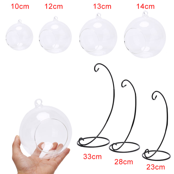 Klart glas kulvas Landskap Terrarium Suckulent hängande Flo 14CM Glass  ball