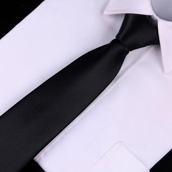 Svart Clip On Herr Slips Säkerhetsslipsar För män Kvinnor Unisex Tie Cl black