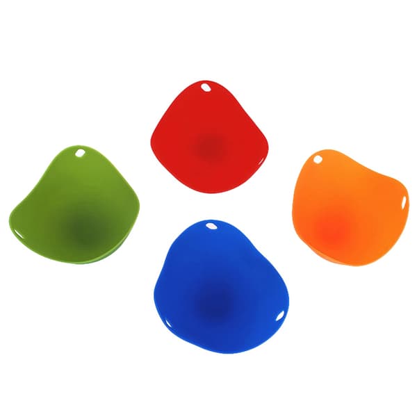 4 st/ Set Silikon Ägg Poacher Poching Pods Pan Non Stick Egg B
