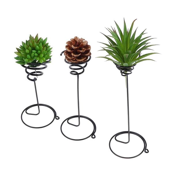 3 Styck Metall Air Ananas Stativ Bas Blomsterställ Hållare Hem Ba