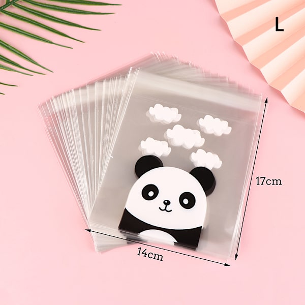 100st/pack Panda Dekoration Självhäftande kakpåse Bröllop L
