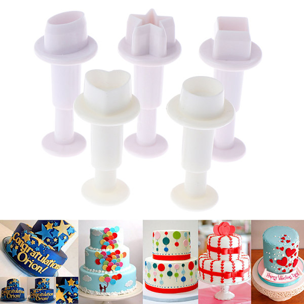 Xmas Fondant Cake ter Plunger Cookie Form Sugarcraft Flower Dec Love