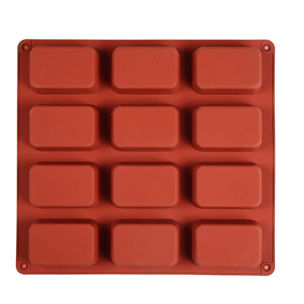 12 hålrum Non-stick Mini Brownie Pan Bröd Pan Silikon Mini