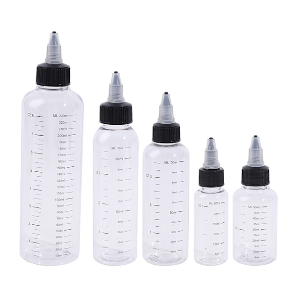30ml-250ml Plast PET vätskekapacitet Dropper Flaskor Pigment 100ml