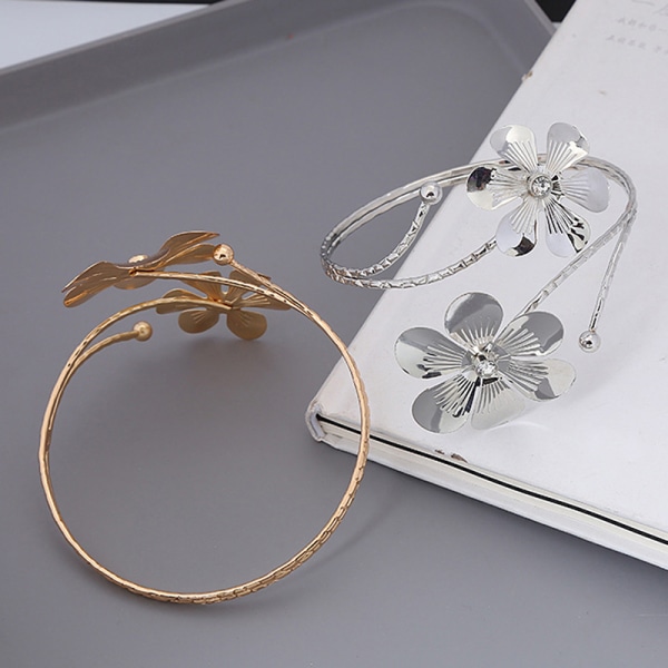 Bohemian Butterfly Leaf Charm Arm Chain Metal Hollow Out Geomet A1
