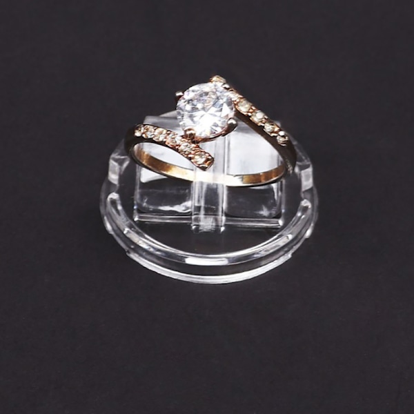 10 ST Transparent Finger Ring Display Stand Hållare Smycken bricka A2