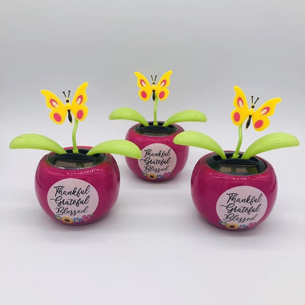 Bilprydnad Solar Apple Flower Automatisk Beetle Bildekoration A7