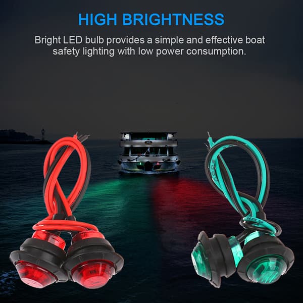 10x Round Marine Boat LED Cabin Deck Courtesy Light Stern Trans Blue