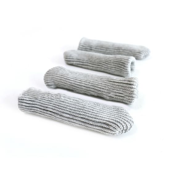 4 Styck Hög Elastisk Stickad Bordsstol Fötter Ben Strumpa Golvskydd Coffee
