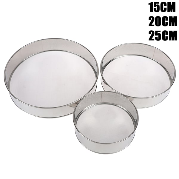 Kök Fin 60# Mesh Mjöl Sifter Rostfritt Stål Mjöl Sikt 1(15CM)