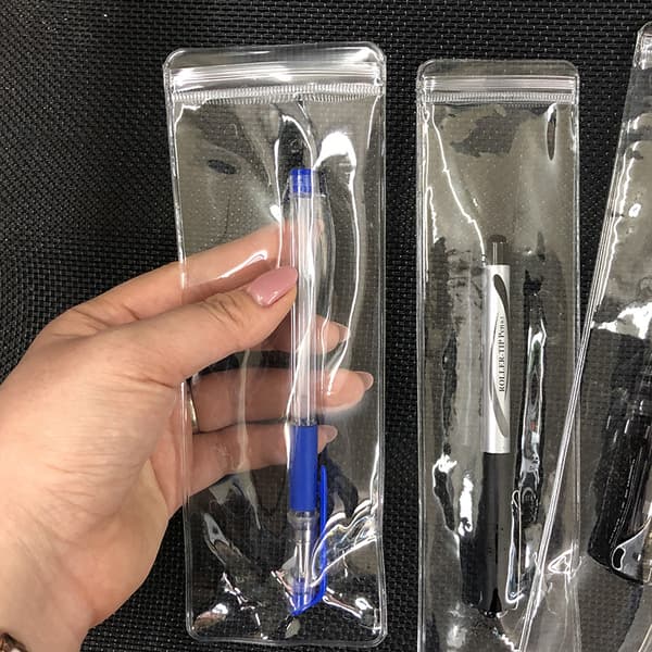 11 st PVC-smycken Zip Lock Bag Dammtät Örhänge Pärlor Packning 6*23cm