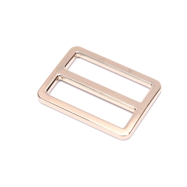 Rektangel metall Tri Glide ryggsäck Strap Juster väska Spänne Webb Gold 3.8cm