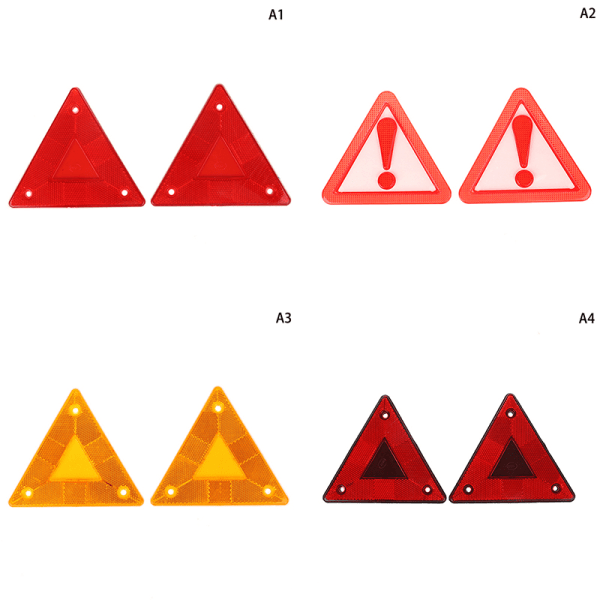 2st triangelvarningsreflektor lastbilsplatta bakljus säkerhet R A4