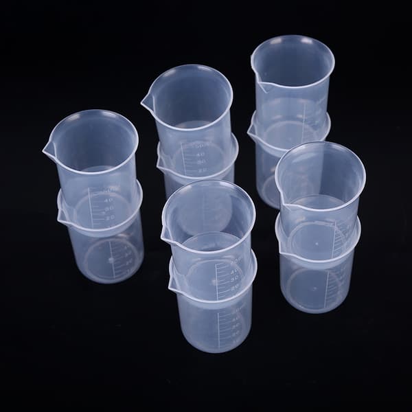 10 STK 50 ML graderad plastmätkopp för vätskemått C